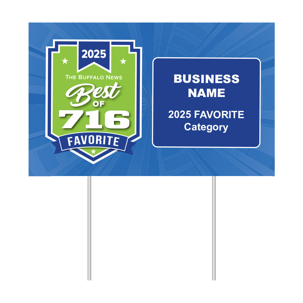 Double-Sided Yard Sign w/ Stake