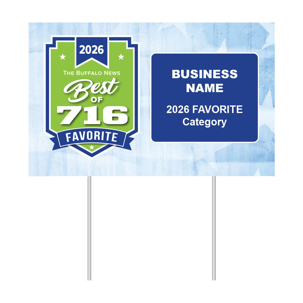 Double-Sided Yard Sign w/ Stake